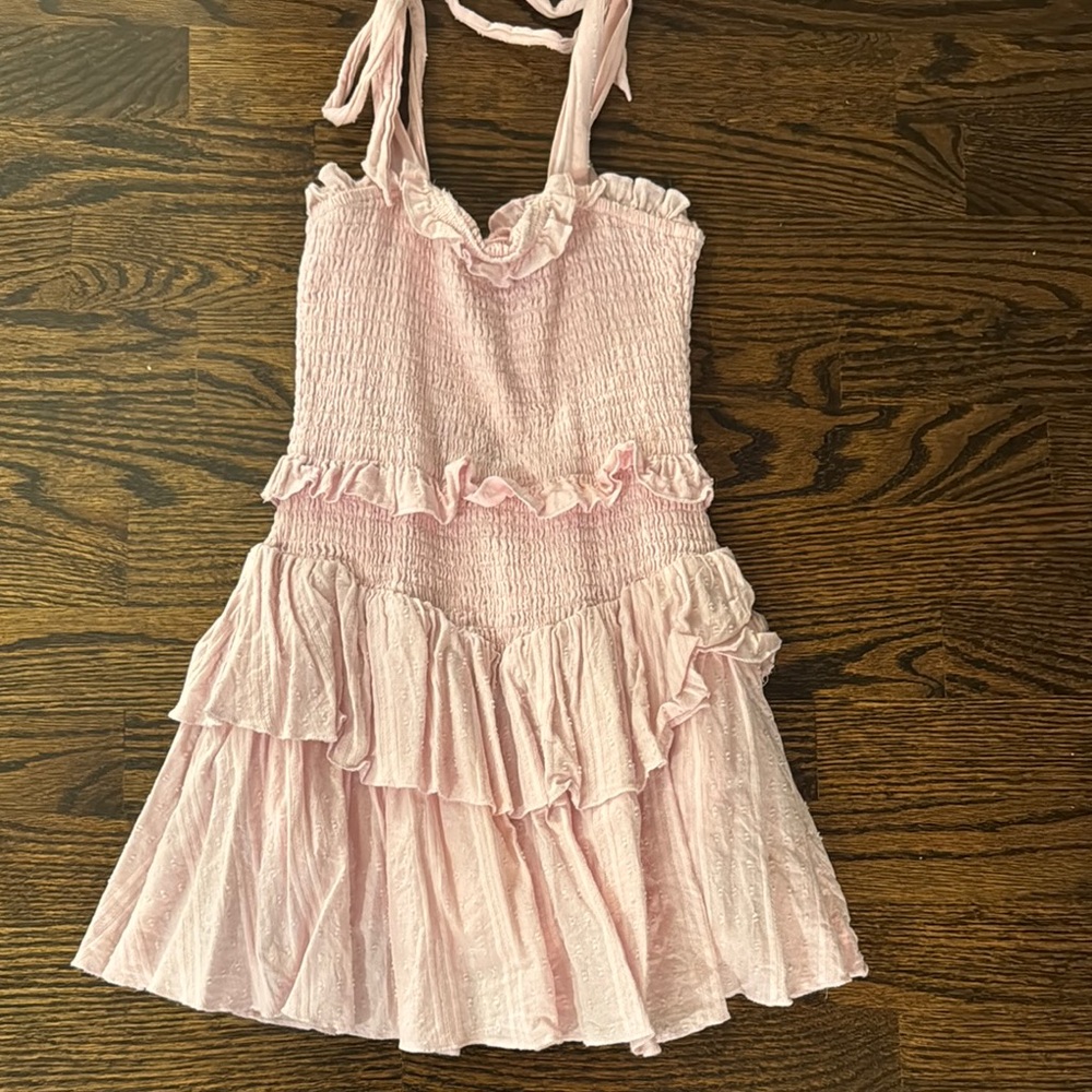 Katie J NYC Light Pink Smocked Top